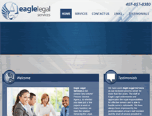 Tablet Screenshot of eaglelegalservices.com
